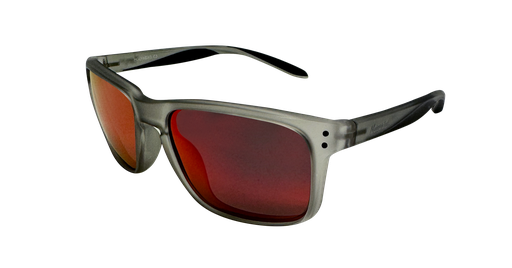 [9337217028505] Mangrove Jacks Holyhead C3 Matte Crystal Smoke / Smoke With Red Revo Polarised Lenses