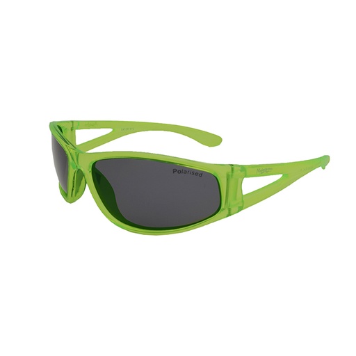 [9337217002086] Mangrove Jacks Kids Gator C12 Transparent Neon Green / Smoke Polarised Lenses