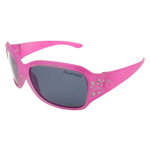 [9337217009702] Mangrove Jacks Kids MJK018 C3 Crystal Pink w Silver Butterfly / Smoke Polarised Lenses
