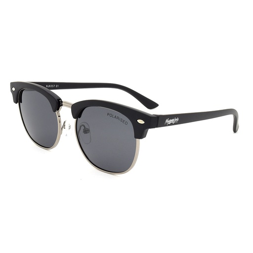 [9337217006169] Mangrove Jacks Kids MJK057 C1 Matte Black & Light Gunmetal / Smoke Polarised Lenses