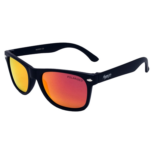 [9337217024552] Mangrove Jacks Kids MJK061 C3 Matte Black / Red Revo Polarised Lenses