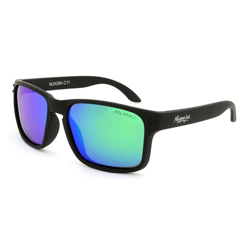[9337217024729] Mangrove Jacks Kids MJK064 C11 Matte Black / Green Revo Polarised Lenses