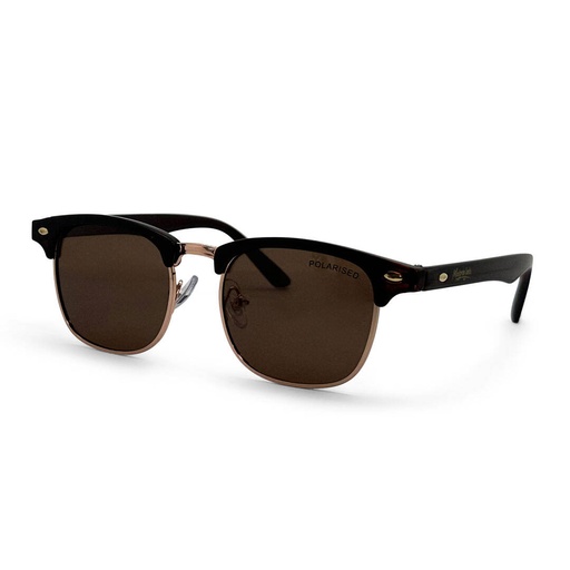 [9340457028600] Mangrove Jacks Kids MJK72 C2 Shiny Dark Crystal Brown w Gold / Brown Polarised Lenses