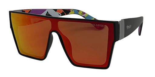 [9340457030603] Mangrove Jacks Live and Let Live C3 Matte Black / Red Revo Polarised Lenses