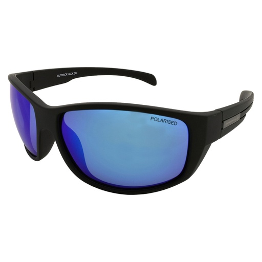 [9337217024248] Mangrove Jacks Outback Jack C8 Matte Black / Ice Blue Revo Polarised Lenses