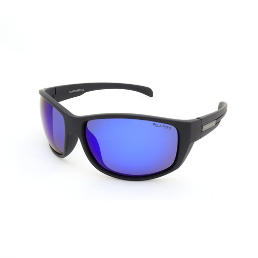 [9340457024718] Mangrove Jacks Plastered C2 Matte Black / Blue Revo Polarised Lenses