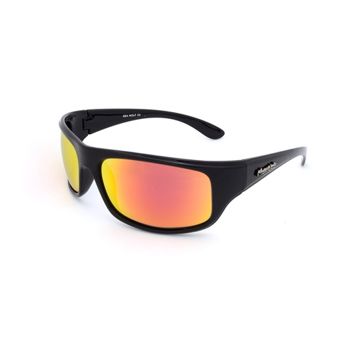 [9340457009722] Mangrove Jacks Sea Wolf C3 Black / Red Revo Polarised Lenses