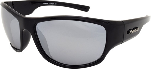 [9340457016409] Mangrove Jacks Shark Attack C5 Black / Silver Mirror Polarised Lenses