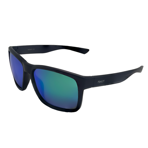 [9340457027276] Mangrove Jacks Snowy C11 Matte Black / Smoke w Green Revo Polarised Lenses