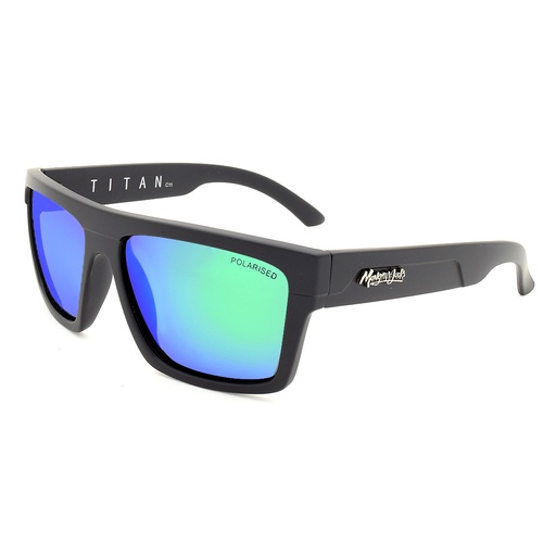 [9337217021698] Mangrove Jacks Titan C11 Matte Black / Green Revo Polarised Lenses