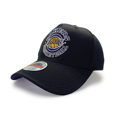 [197932175699] Mitchell & Ness Los Angeles Lakers NBA Classic Red Backetball Circle Black OSFM MNLL1987