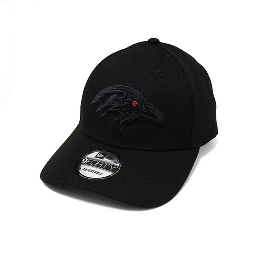 [195131784858] New Era Baltimore Ravens 9Forty Evergreen Black On Black OSFA