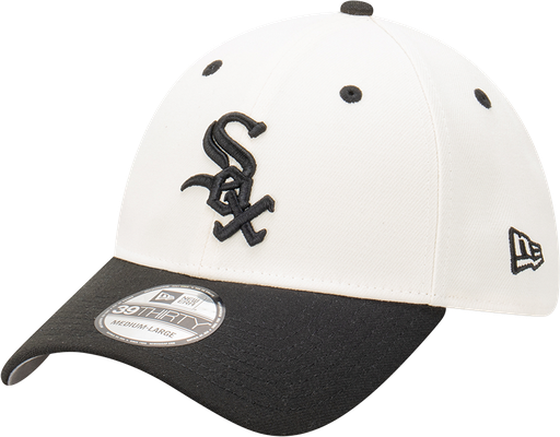 [198059864602] New Era Chicago White Sox 39Thirty 2-Tone Chrome White OTC S/M
