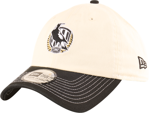 [198581939359] New Era Collingwood Magpies Casual Classic Two Tone Chrome Contrast Beige OSFM