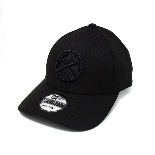[195131709998] New Era Denver Nuggets 9Forty Evergreen Black On Black OSFA