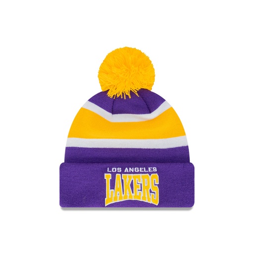 [196995261615] New Era Los Angeles Lakers Beanie Purple/Yellow OSFM