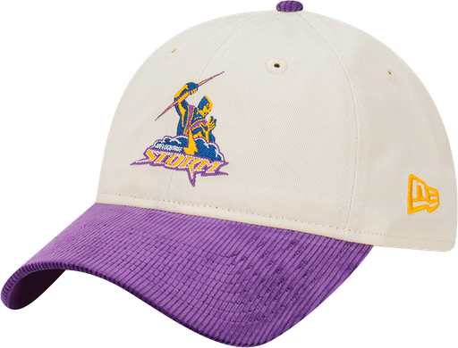 [198059049771] New Era Melbourne Storm 9Twenty Retro 2-Tone Cord Beige/Purple OSFM