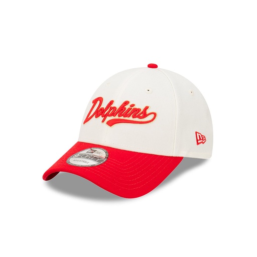 [198357387193] New Era The Dolphins 9Forty Two Tone Script Beige OSFM