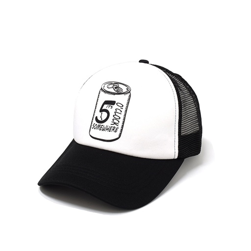 [9337217025603] Rocko's Trucker Cap It's 5 O'clock Somewhere White/Black
