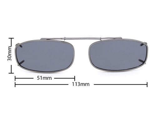 [9337217035602] Stalkers Clip On Size 1 Dark Gunmetal Frame / Smoke Polarised Lenses