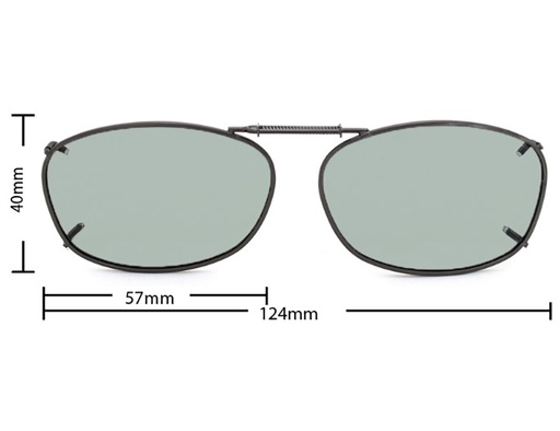 [9340457008381] Stalkers Clip On Size 10 Dark Gunmetal Frame / G32 Photochromic Polarised Lenses
