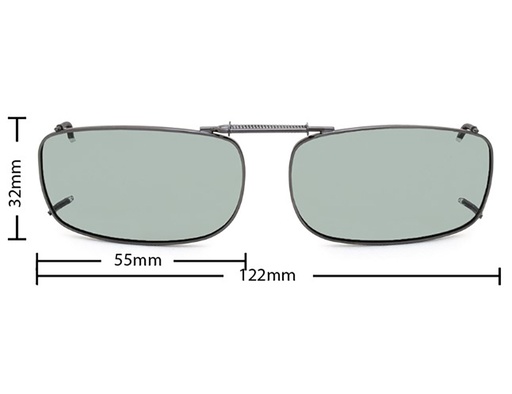[9340457008343] Stalkers Clip On Size 2 Dark Gunmetal Frame / G32 Photochromic Polarised Lenses