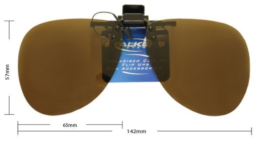 [9340457015105] Stalkers Flip Ups Aviator Gunmetal Frame / Brown Polarised Lenses