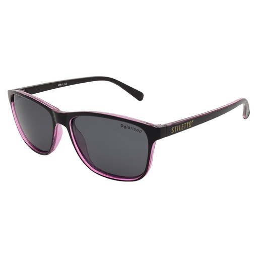 [9337217006367] Stiletto April C3 Crystal Rose And Purple / Smoke Polarised Lenses