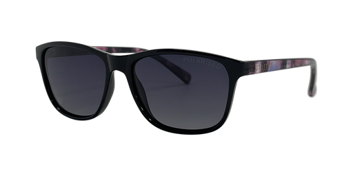 [9340457028747] Stiletto April C5 Shiny Black w Demi Purple / Smoke Gradient Polarised Lenses