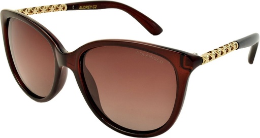 [9340457022264] Stiletto Audrey C2 Crystal Dark Brown / Brown Gradient Polarised Lenses