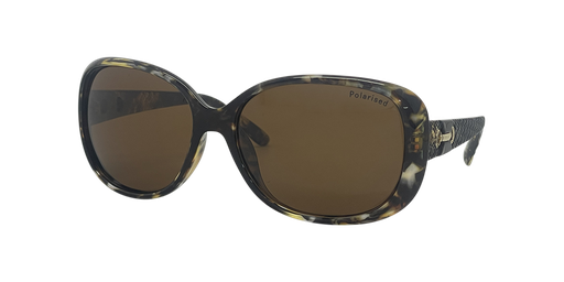 [9340457028655] Stiletto Ava C6 Crystal Rose w Demi Black / Brown Polarised Lenses