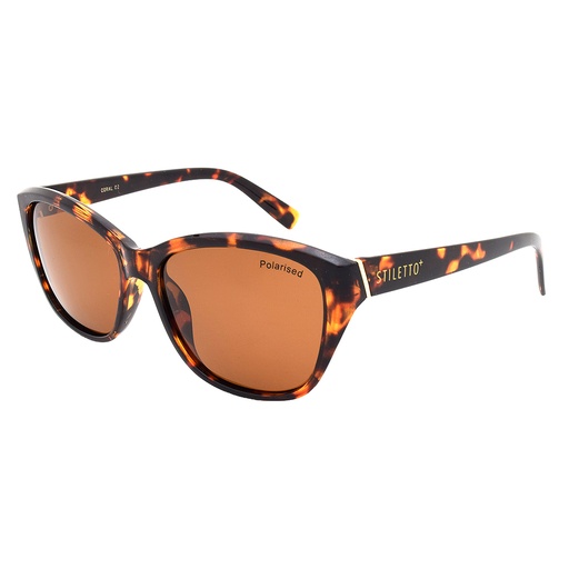 [9337217006435] Stiletto Coral C2 Dark Tortoise / Brown Polarised Lenses