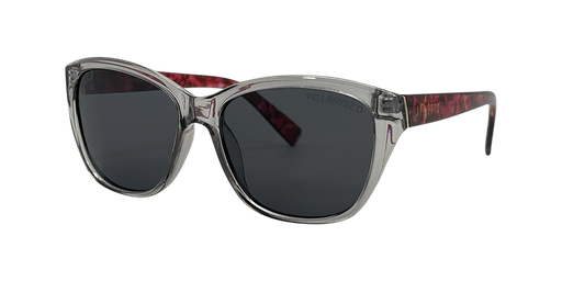 [9340457028815] Stiletto Coral C7 Crystal Smoke w Brown Gold Stripe / Smoke Polarised Lenses