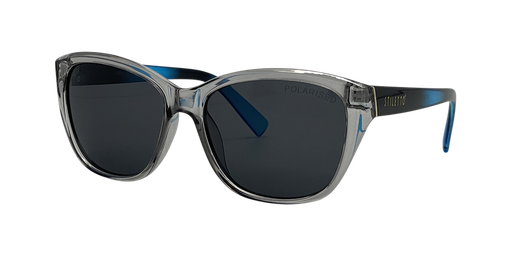 [9340457028839] Stiletto Coral C9 Crystal Dark Smoke w Blue Fade / Smoke Polarised Lenses