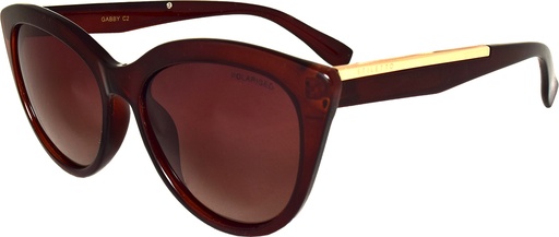 [9340457020802] Stiletto Gabby C2 Crystal Dark Brown / Brown Gradient Polarised Lenses