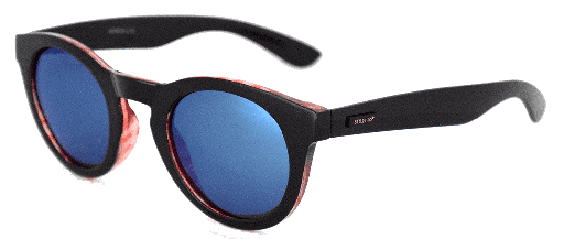 [9337217023708] Stiletto Geneva C13 Black w Pink / Blue Revo Polarised Lenses