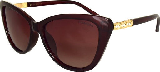 [9340457020925] Stiletto Hanna C2 Crystal Dark Brown / Brown Gradient Polarised Lenses