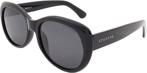 [9337217001904] Stiletto Jackie C1 Shiny Black / Smoke Polarised Lenses