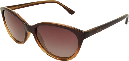 [9340457018335] Stiletto Layla C5 Crystal Brown / Smoke Gradient Polarised Lenses