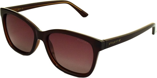 [9340457018472] Stiletto Leah C3 Dark Brown / Smoke Gradient Polarised Lenses