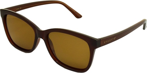 [9340457018489] Stiletto Leah C4 Crystal Dark Brown / Brown Polarised Lenses