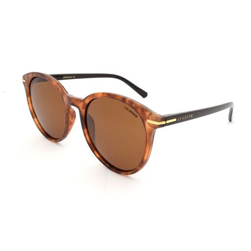 [9337217020745] Stiletto Morgan C3 Crystal Light Brown / Brown Polarised Lenses