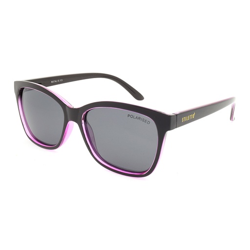 [9337217006404] Stiletto Natalie C3 Crystal Rose And Purple / Smoke Polarised Lenses
