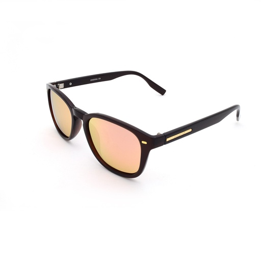 [9340457016126] Stiletto Odessa C8 Crystal Dark Brown / Pink Revo Polarised Lenses