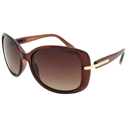 [9337217002536] Stiletto Rosalind C3 Transparent Brown / Brown Gradient Polarised Lenses