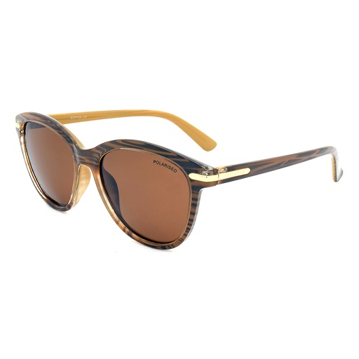 [9340457024893] Stiletto Sophia C5 Crystal W Brown Paper Transfer / Brown Polarised Lenses
