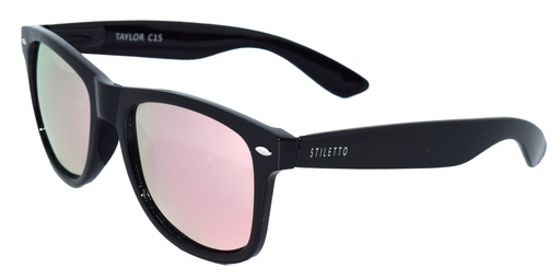 [9340457024435] Stiletto Taylor C5 & C15 Black / Black Pink Revo Polarised Lenses
