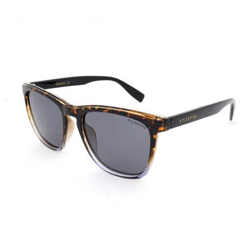 [9337217020684] Stiletto Teagon C2 Gradient Tortoise & Black / Smoke Polarised Lenses