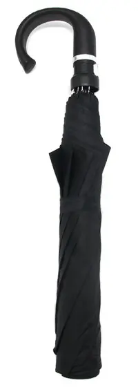 [9338073008311] Drizzle 2 Fold Hook Umbrella Black