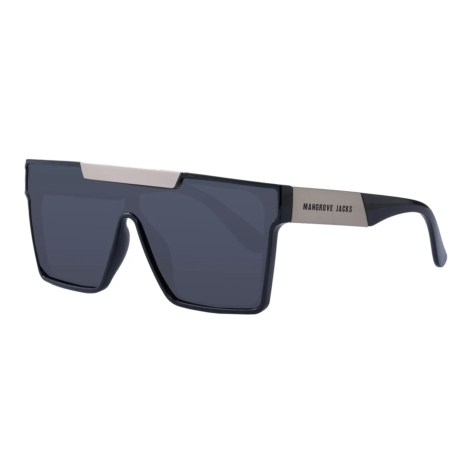 [9340457035875] Mangrove Jacks Revolution C1 Shiny Black w Shiny Silver / Smoke Polarised Lenses
